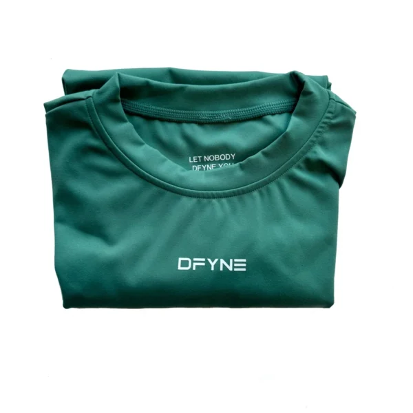 Dfyne Origin Fitted T-Shirt Short Sleeve Yoga Top Shirts Workout Gym Shirts Fitness Sports Tee - Image 4