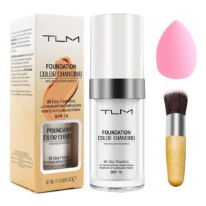 TLM Color Changing Foundation – SPF 15, Full Coverage, Color Correction & Even Skin Tone