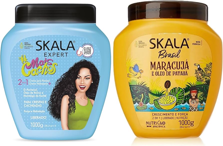 SKALA Mais Cachos 2-in-1 Hair Treatment Cream for Curly Hair (Type 3ABC) Conditioning