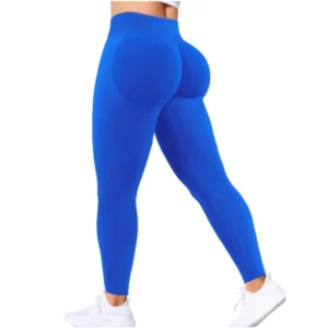Impact DFYNE Seamless Women Solid Waist Yoga Pants Three-section Waist Sexy Hip-lifting Tight Sports Pants Fitness Exercise Yoga Pants