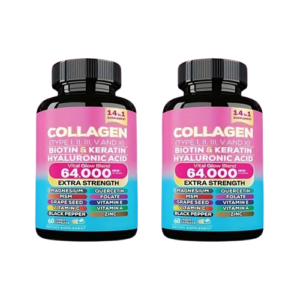 3 in 1 Types I, II, III, V and X – Biotin, Capillary Vitamin, Hyaluronic Acid – Supports Skin, Hair, Nails and Joints