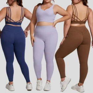 Plus Size High Stretch Yoga Leggings Women’s Gym Workout Quick Dry Sports Bra Plus Size High Stretch Yoga Leggings Women’s Gym Workout Quick Dry Sports Bra