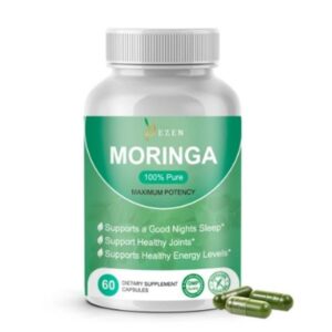 Moringa Powder Capsules Pure Nutrient Rich Natural Green Antioxidant Super food