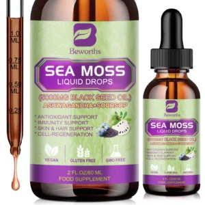 BEWORTHS Sea MOSS& Soursop Graviola Extract Drops Support Immunity and Kidney Health, Promote Digestion and Antioxidation BEWORTHS Sea MOSS& Soursop Graviola Extract Drops Support Immunity and Kidney Health, Promote Digestion and Antioxidation